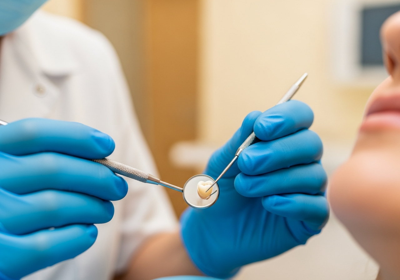 Dental examination for broken tooth at Venetian Pointe Dentistry, Orlando